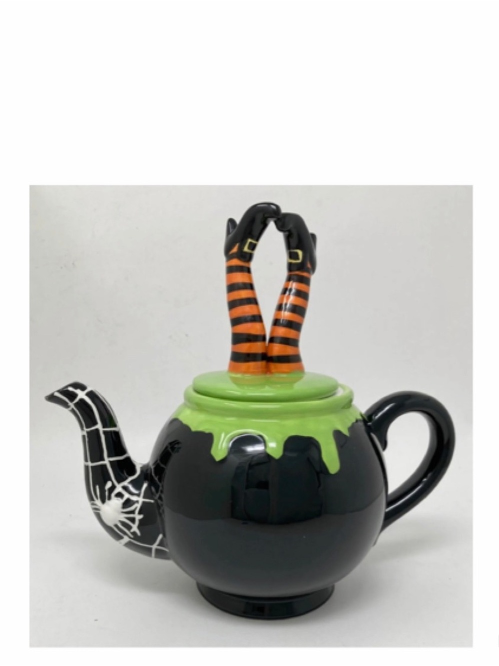 NEW Potterโs Studio Halloween Witch Legs Teapot 2021